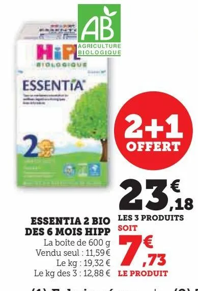 essentia 2 bio des 6 mois hipp