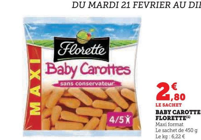 BABY CAROTTES FLORETTE