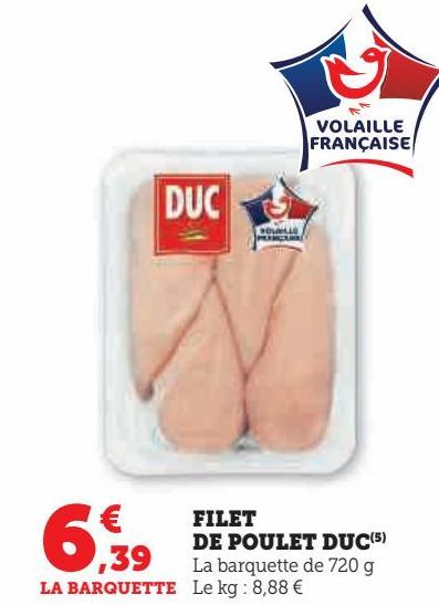 FILET DE POULET DUC(