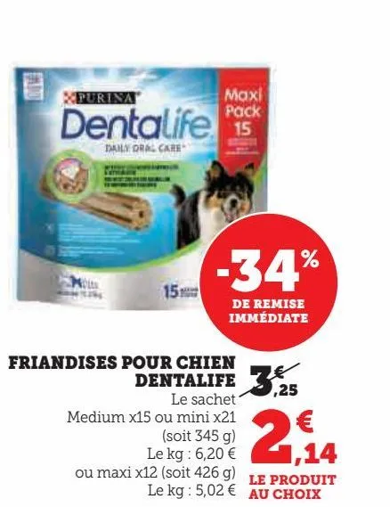 friandises pour chien dentalife