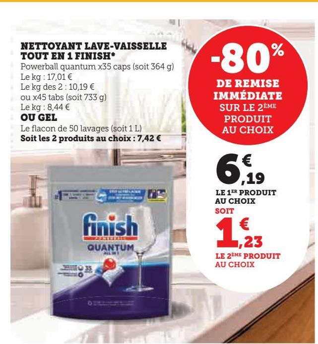 NETTOYANT LAVE-VAISSELLE TOUT EN 1 FINISH