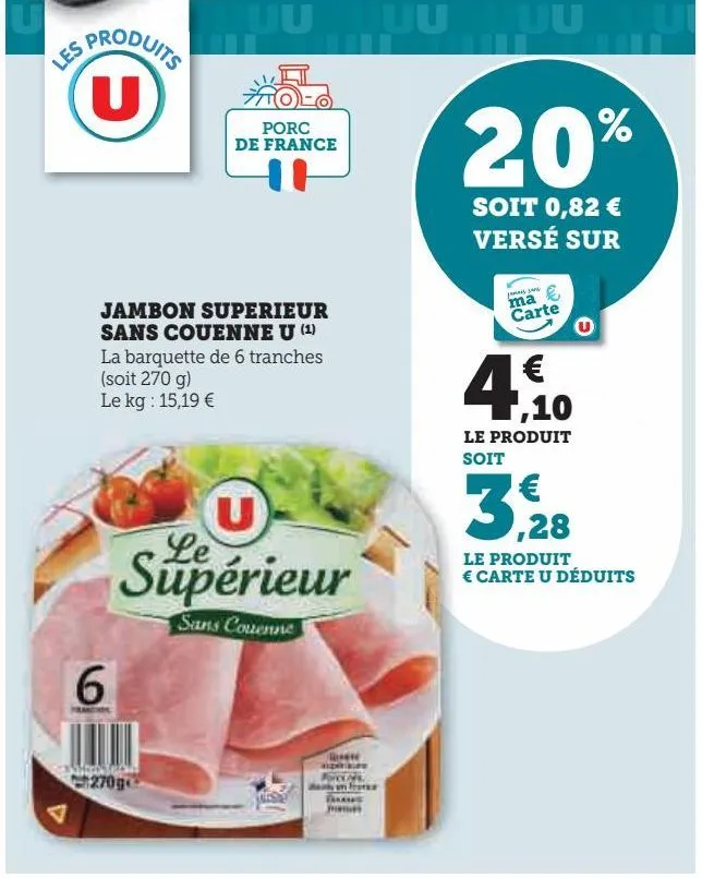 jambon superieur sans couenne u