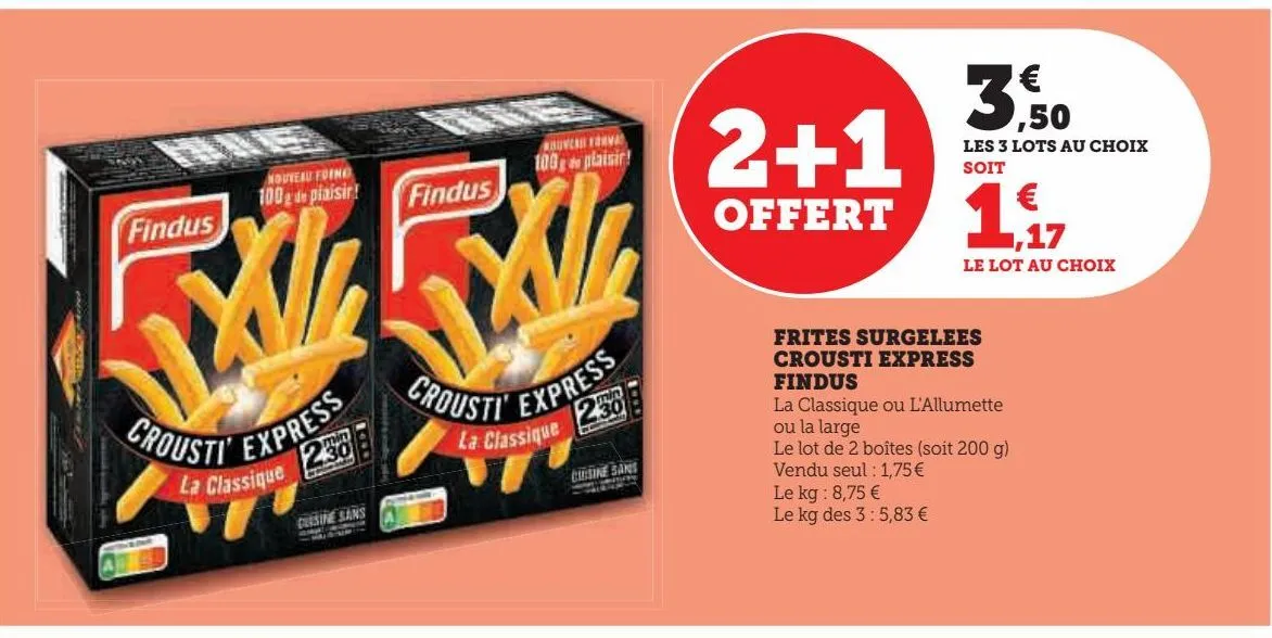 frites surgelees crousti express findus