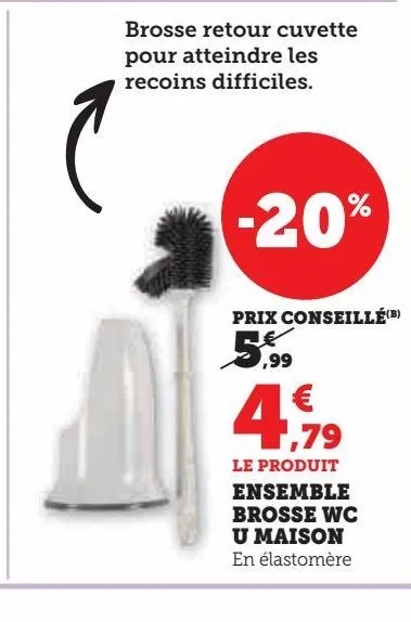 ensemble brosse wc u maison