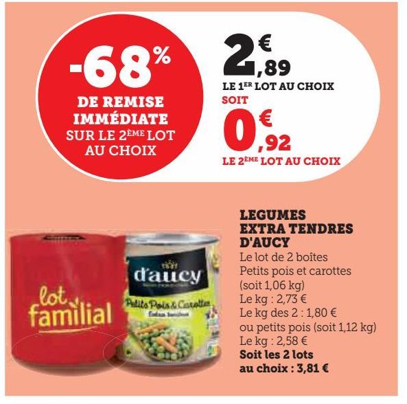 LEGUMES EXTRA TENDRES D'AUCY