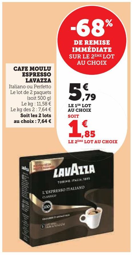 Café Moulu Espresso Lavazza