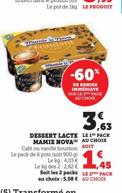 desserts lacte Mamie Nova