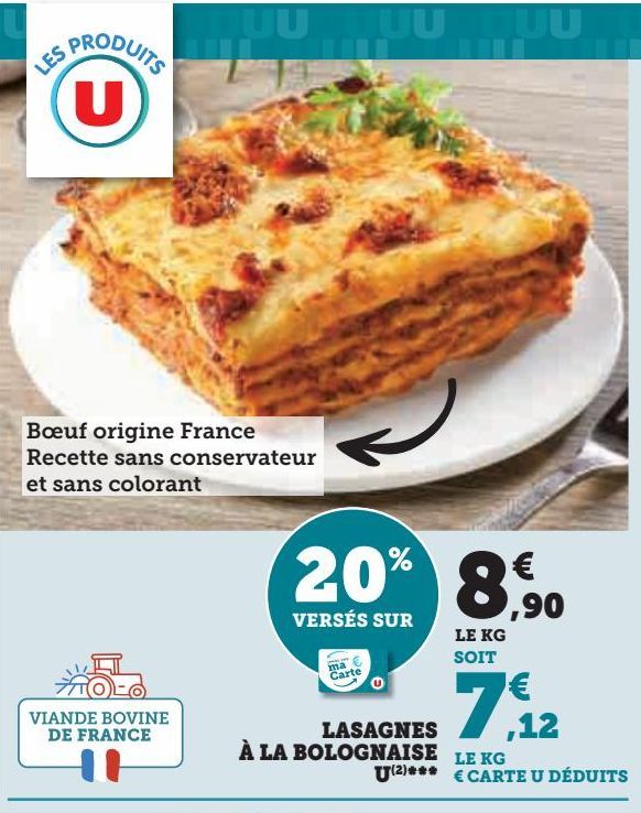 lasagne à la bolognaise U