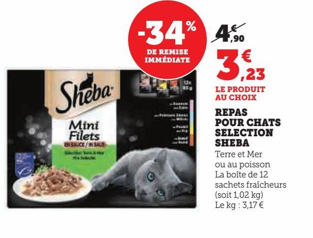 repas pour chats selection Sheba