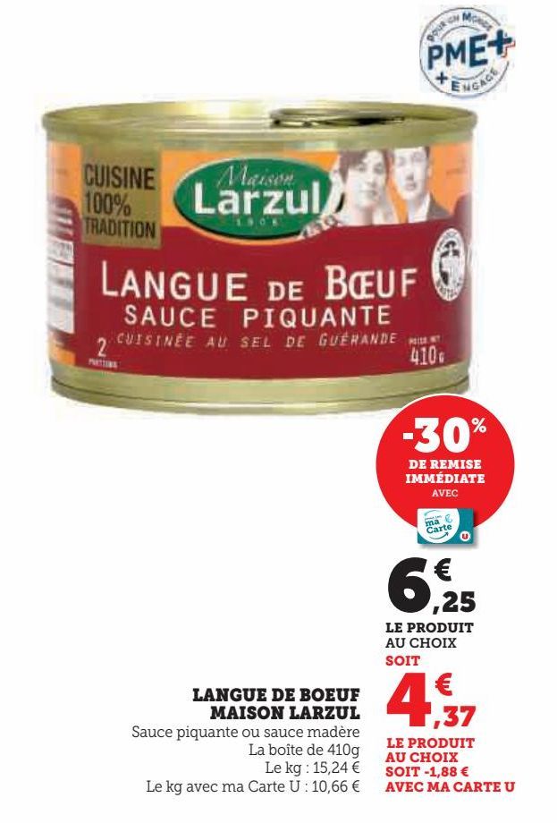 Langue de boeuf Maison Larzul