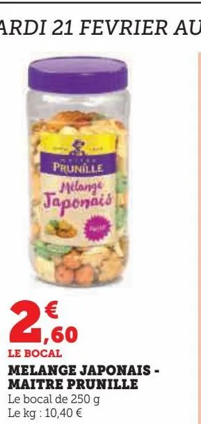 melange japonais -  maitre prunille