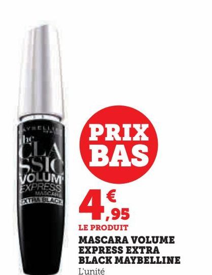 MASCARA VOLUME  EXPRESS EXTRA  BLACK MAYBELLINE