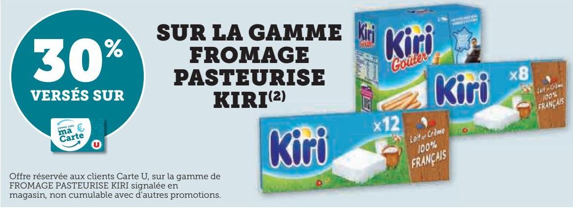 LA GAMME  FROMAGE  PASTEURISE  KIRI