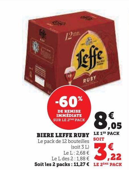 BIERE LEFFE RUBY