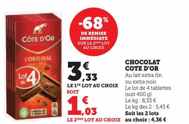 CHOCOLAT  COTE D'OR