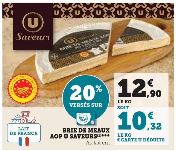 BRIE DE MEAUX  AOP U SAVEURS