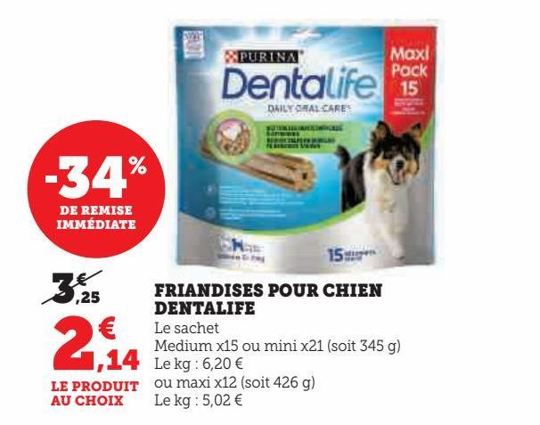 FRIANDISES  POUR CHIEN  DENTALIFE