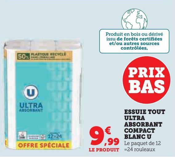 ESSUIE TOUT  ULTRA  ABSORBANT  COMPACT  BLANC U