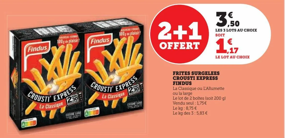 frites surgelees  crousti express  findus