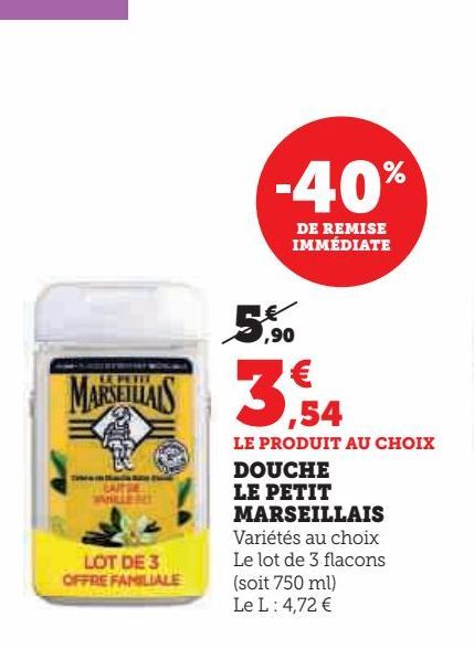 DOUCHE LE PETIT  MARSEILLAIS