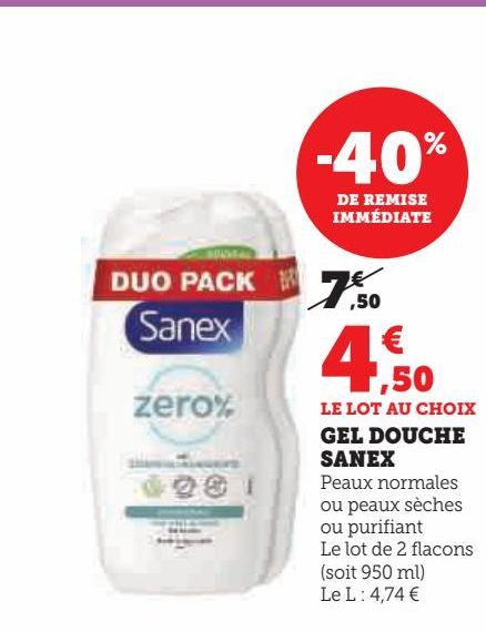 GEL DOUCHE  SANEX