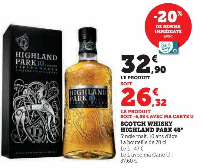 scotch whisky  highland park 40°