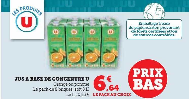 JUS A BASE DE CONCENTRE U