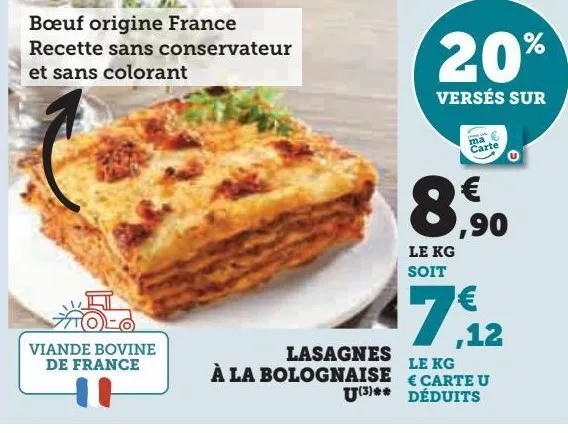 lasagnes à la  bolognaise u