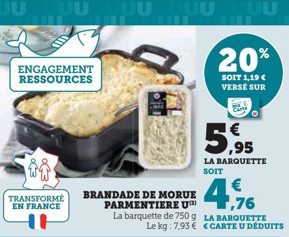 BRANDADE  DE MORUE  PARMENTIERE U