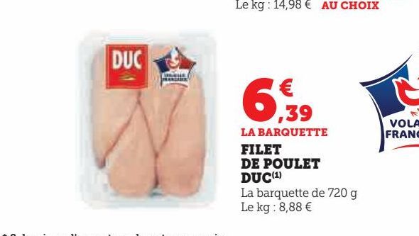 FILET DE  POULET DUC