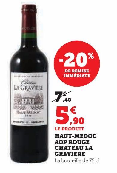 HAUT-MEDOC  AOP ROUGE  CHATEAU LA  GRAVIERE