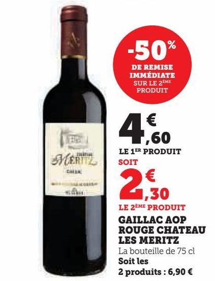 GAILLAC AOP  ROUGE CHATEAU  LES MERITZ