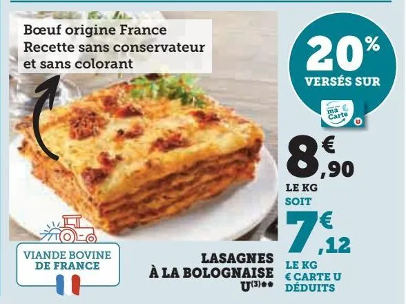 lasagne à la bolognaise u