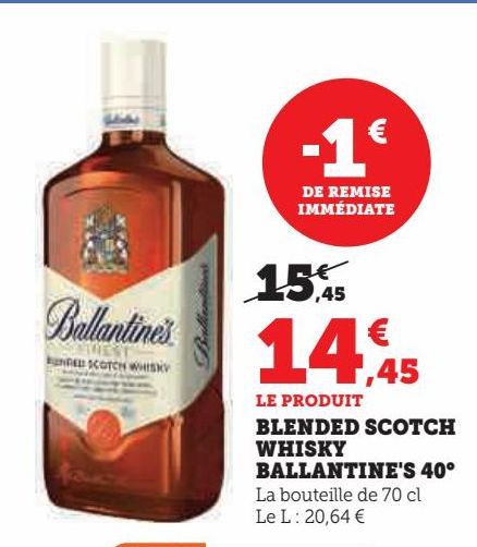 blended scotch whisky Ballantine's 40°