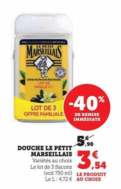 douche le petit marseillais