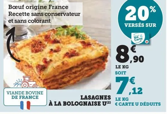 lasagnes à la bolognaise u