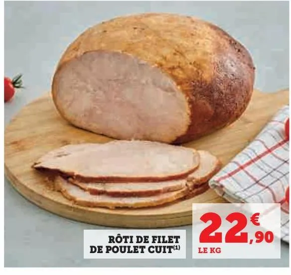 rôti de filet de poulet cuit