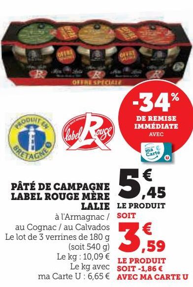 PÂTÉ DE CAMPAGNE LABEL ROUGE MÈRE LALIE