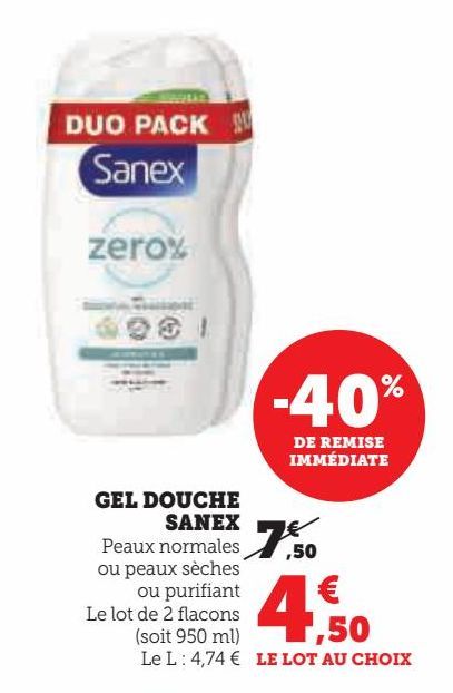 GEL DOUCHE SANEX