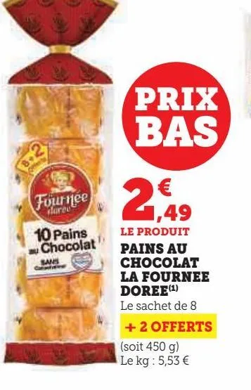 pains au chocolat la fournee doree