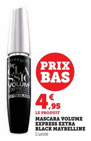 MASCARA VOLUME EXPRESS EXTRA BLACK MAYBELLINE