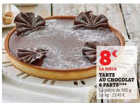 TARTE AU CHOCOLAT 6 PARTS