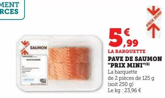pave de saumon "prix mini"