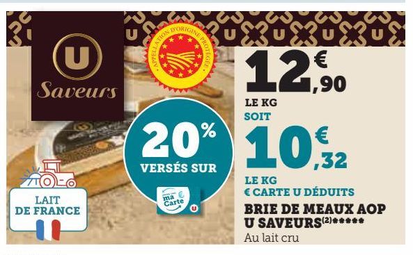 BRIE DE  MEAUX AOP U  SAVEURS***