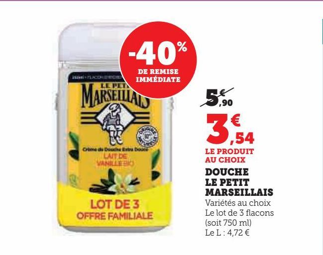 DOUCHE LE PETIT MARSEILLAIS