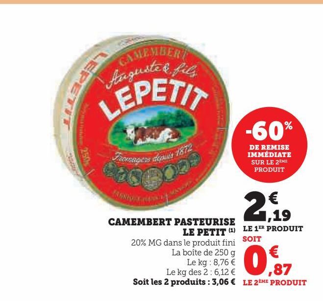 CAMEMBERT PASTEURISE LE PETIT