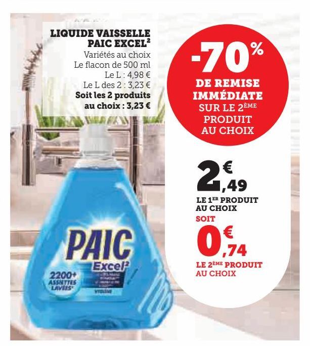 LIQUIDE VAISSELLE  PAIC EXCEL