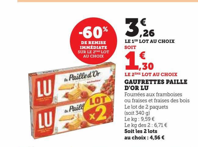 GAUFRETTES PAILLE D'OR LU