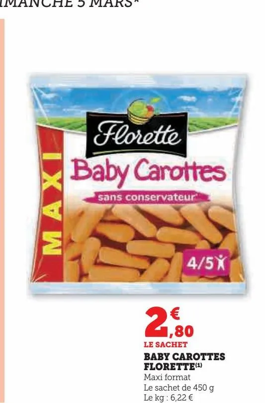 baby carottes florette