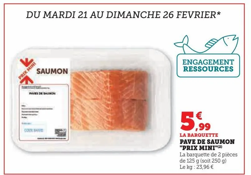 pave de saumon  "prix mini"